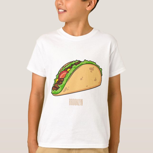 Taco cartoon illustration T-Shirt (Front)