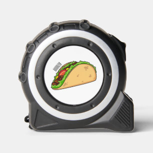 Taco cartoon illustration tape measure