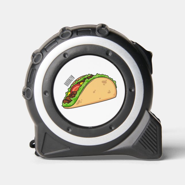 Taco cartoon illustration tape measure (Front)