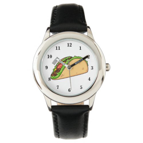 Taco cartoon illustration watch