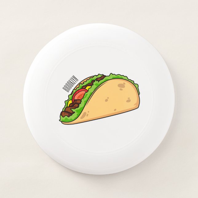 Taco cartoon illustration Wham-O frisbee (Front)