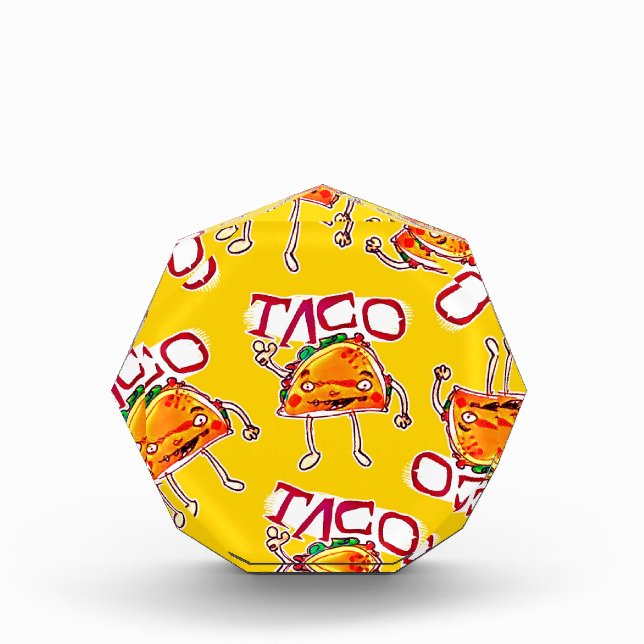 taco cartoon style funny illustration award (Front)