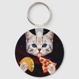 Taco, Cat and pizza Keychain