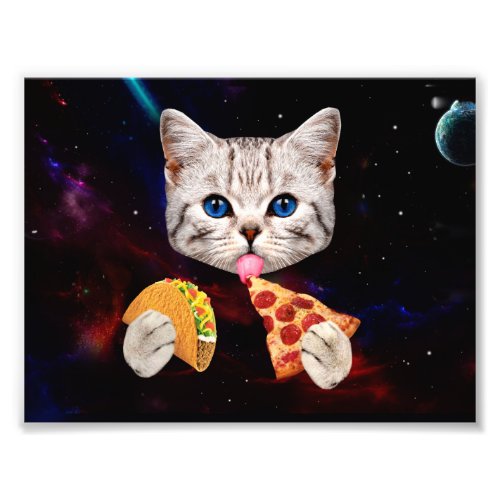 Taco Cat and pizza Photo Print