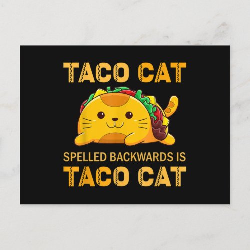 Taco Cat Cinco de Mayo Cute Taco Cat Announcement Postcard