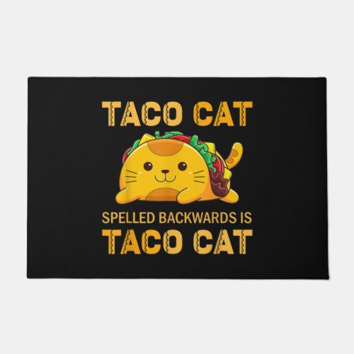 Taco Cat Cinco de Mayo Cute Taco Cat Doormat