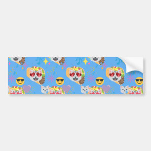 taco cat emoji bumper sticker