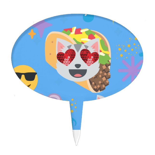 taco cat emoji cake topper (Front)