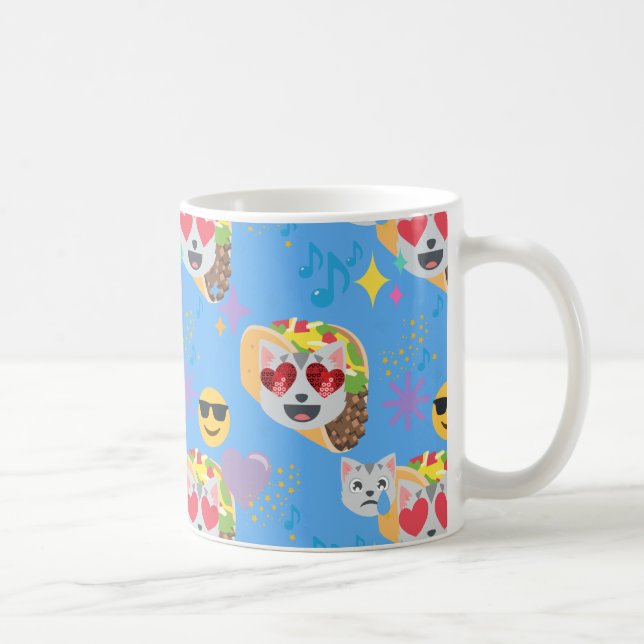 taco cat emoji coffee mug (Right)