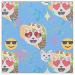 taco cat emoji fabric