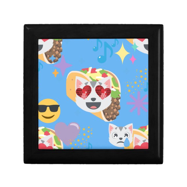 taco cat emoji jewelry box (Front)