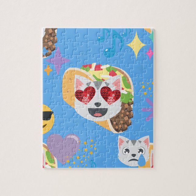 taco cat emoji jigsaw puzzle (Vertical)