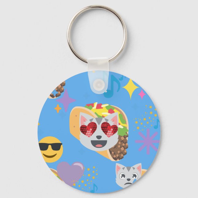 taco cat emoji keychain (Front)