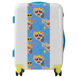 taco cat emoji luggage