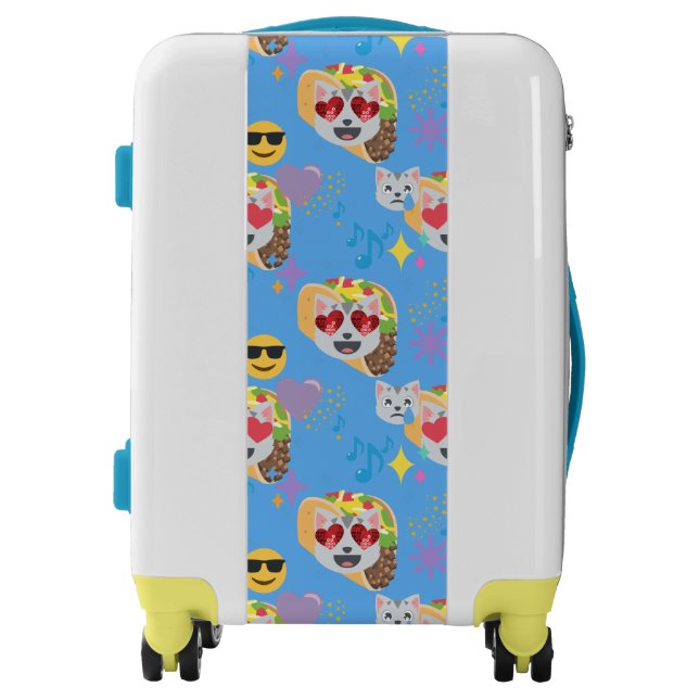 taco cat emoji luggage (Front)