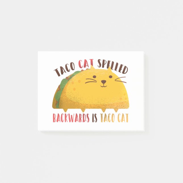 Taco Cat Palindrome Post-it Notes (Front)