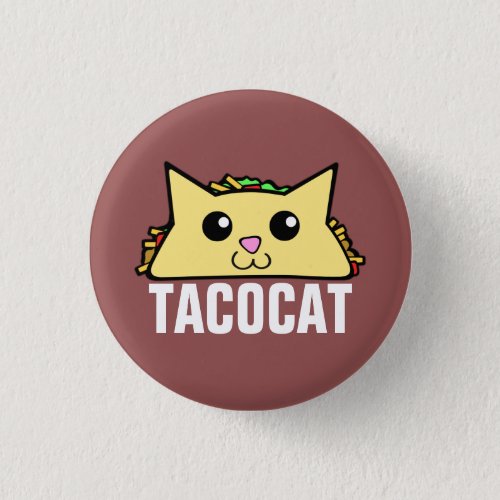 Taco Cat Pinback Button
