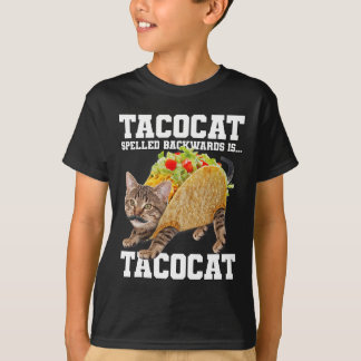 Taco Cat Spelled Backwards Is Tacocat Meme Silly C T-Shirt