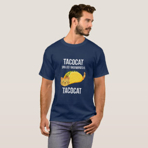 Taco & Cat - Tacocat Spelled Backward Is Tacocat T-Shirt