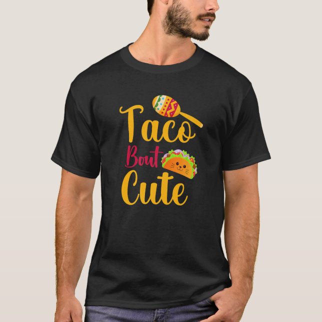 Taco Cat Youth Boy Girl Taco Bout Cute Taco Tuesda T-Shirt (Front)