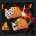 Taco Cats Space Bandana<br><div class="desc">pussy , cat , cats , galaxy , cool , funny , space , taco , tacos , cosmos , pet , kitten , kittens , cute , burrito , "bengal cats" , universe , "funny cat" , meow , "cat meme" , adorable , feline , lolcats , "space cat...</div>