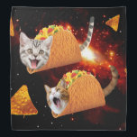 Taco Cats Space Bandana<br><div class="desc">pussy , cat , cats , galaxy , cool , funny , space , taco , tacos , cosmos , pet , kitten , kittens , cute , burrito , "bengal cats" , universe , "funny cat" , meow , "cat meme" , adorable , feline , lolcats , "space cat...</div>