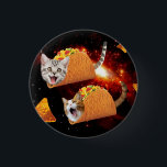 Taco Cats Space Button<br><div class="desc">pussy , cat , cats , galaxy , cool , funny , space , taco , tacos , cosmos , pet , kitten , kittens , cute , burrito , "bengal cats" , universe , "funny cat" , meow , "cat meme" , adorable , feline , lolcats , "space cat...</div>