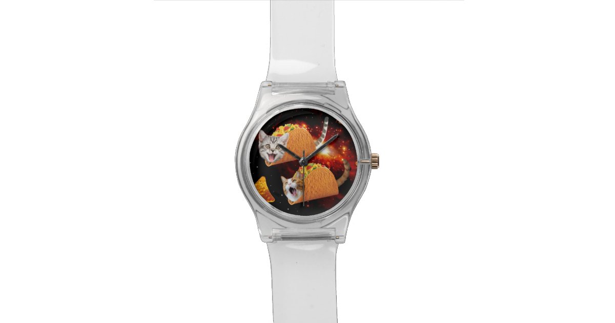 Taco Cats Space Wrist Watch | Zazzle