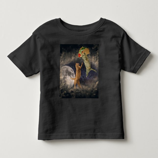 Taco Cats & the Moon & Universe Toddler T-Shirt (Front)
