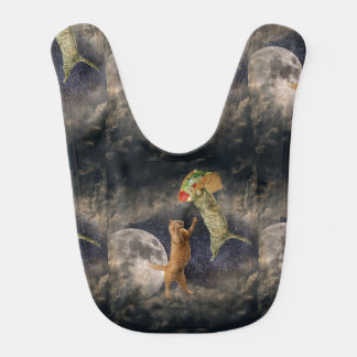 Taco Cats with Moon & Universe Baby Bib
