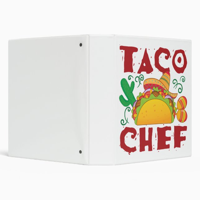 Taco Chef Taco Truck 3 Ring Binder (Background)