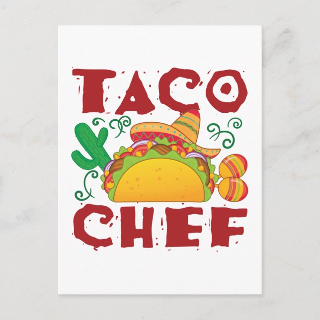 Taco Chef Taco Truck Postcard (Front)