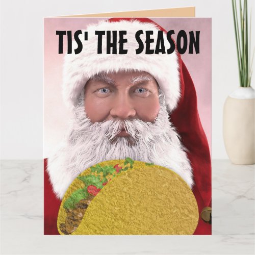 TACO CHRISTMAS SANTA FUNNY GREETING CARDS