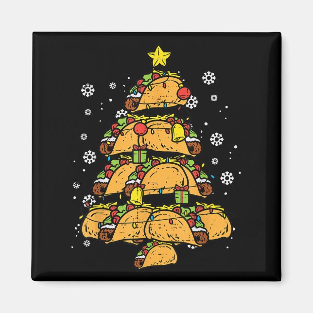 Taco Christmas Tree Xmas Mexican Food  Magnet (Front)