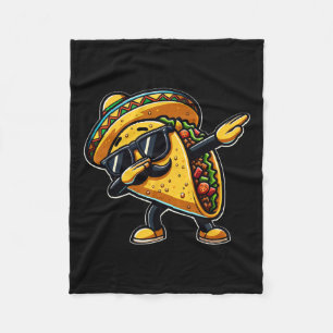 Taco Cinco De Mayo Funny Mexican Fathers Day Fleece Blanket