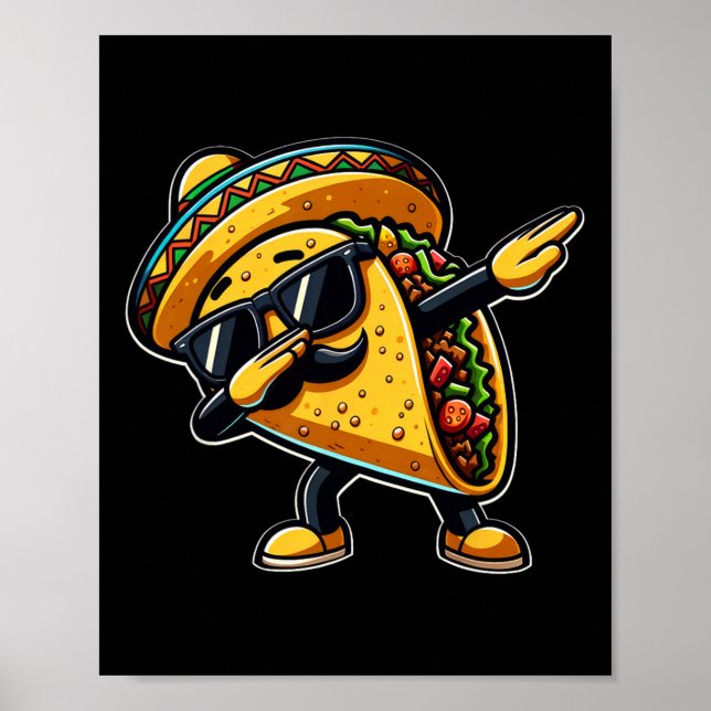 Taco Cinco De Mayo Funny Mexican Fathers Day  Poster (Front)