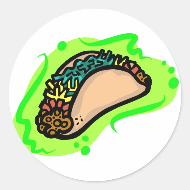 Taco Classic Round Sticker (Front)