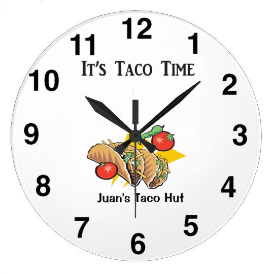 Taco Clock Mexican Restaurant Wall Clock