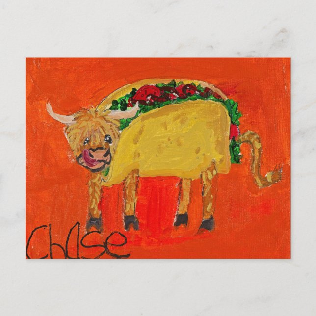 "Taco Cow" Postcard (Front)