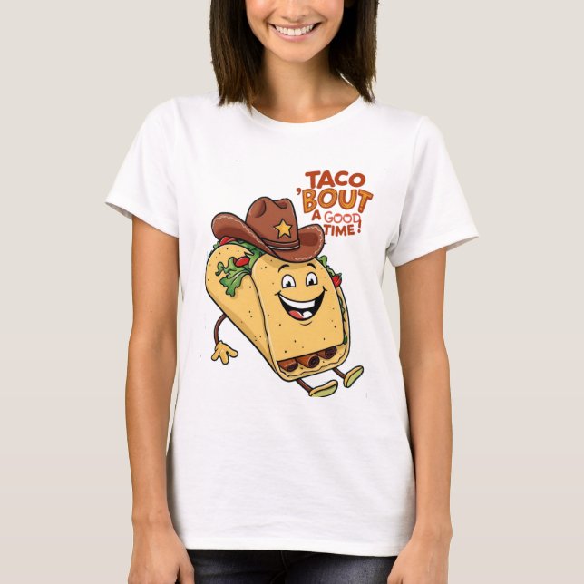 Taco Cowboy Fun T-Shirt (Front)