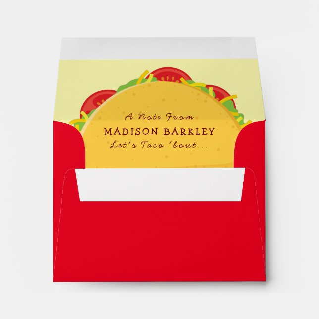 Taco Cute Kids Envelope (Back (Bottom))