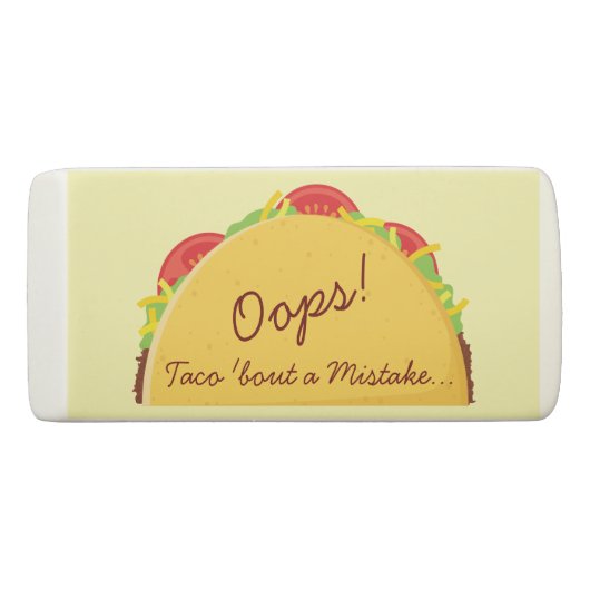 Taco Cute Kids Eraser (Front)