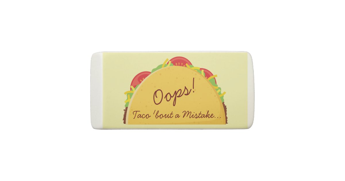 Taco Cute Kids Eraser Zazzle