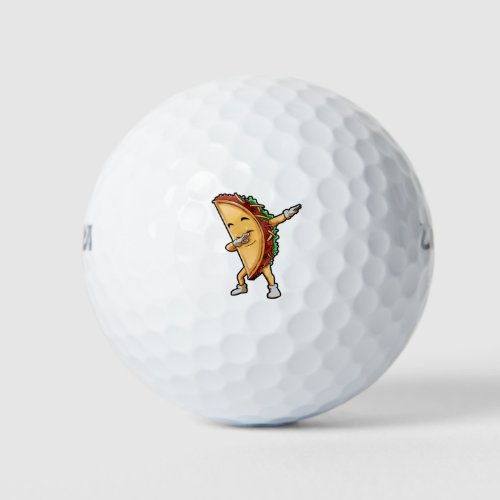 Taco Dabbing Mexican Food Lover Mexico Gifts Golf Balls