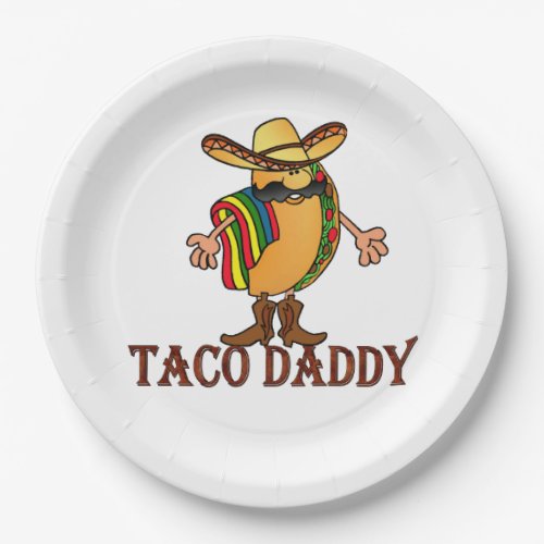 Taco Daddy Cinco de Mayo Paper Plate