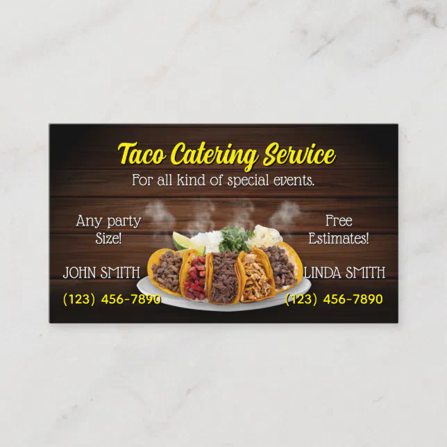 Taco Dervice Business Cards | Zazzle