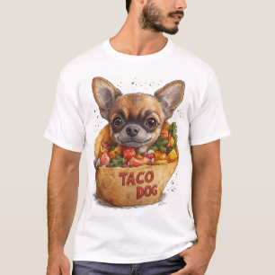 Taco Dog - Cute Chihuahua Taco Cartoon Design T-Shirt