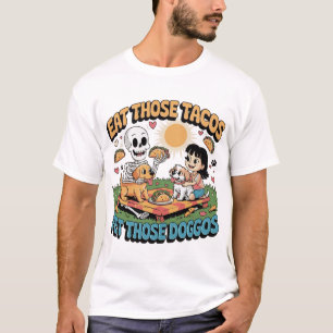 Taco Dog Lover Cinco De Mayo Skeleton Party Humor T-Shirt