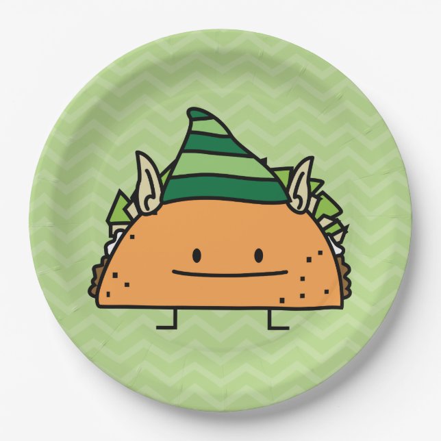 Taco Elf Paper Plates (Front)