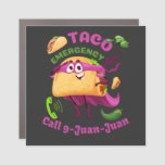 Taco Emergency Call 9 Juan Juan Mexican Food Lover Car Magnet at Zazzle